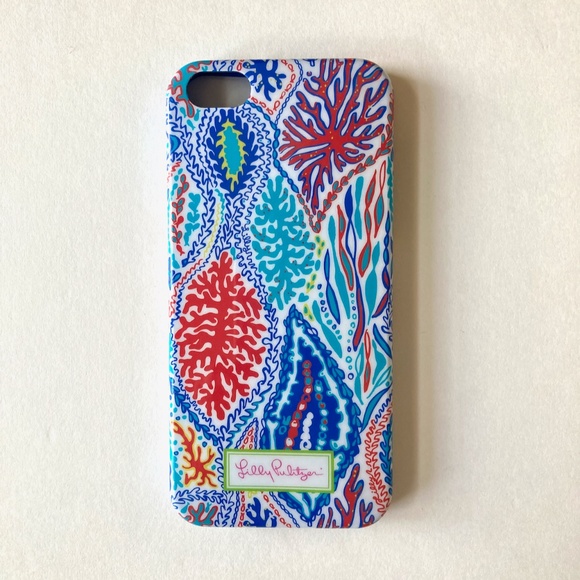 Lilly Pulitzer iPhone Case 5 5s 5 SE 1st Gen Hybrid Case Sea Life Coral Pattern - Picture 1 of 9